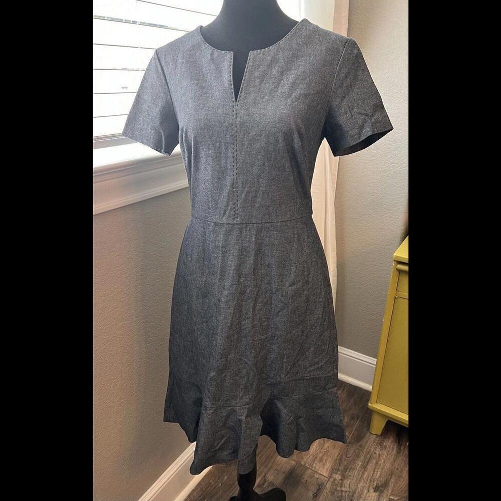 Banana Republic‎ Dress, Size 6, Dark Grey, Cotton, Rayon, Spandex Blend.